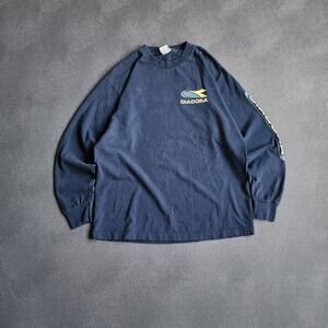 Vintage 90's Diadora Soccer Double Sided Long Sleeve Shirt Large